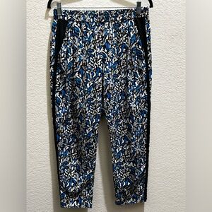Trouve Blue Black White Patterned Joggers